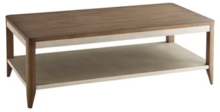 TA Studio - Metro Faux-Shagreen Coffee Table, Natural | One Kings Lane