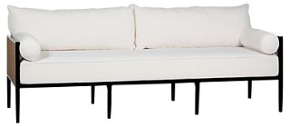 Newport Sofa, Black/White