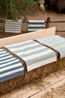 DASH & ALBERT Rugby Stripe Indoor/Outdoor Rug, Light Blue One Kings