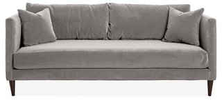 Michelle Sofa, Light Gray Velvet | One Kings Lane