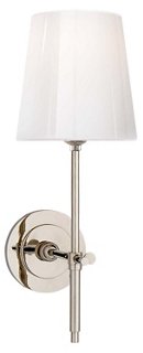 Bryant Sconce Polished Nickel White Bath Lights Wall Lighting