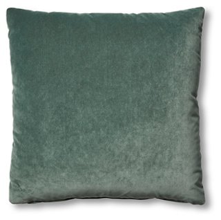 One Kings Lane Hazel Pillow, Jade Velvet One Kings Lane