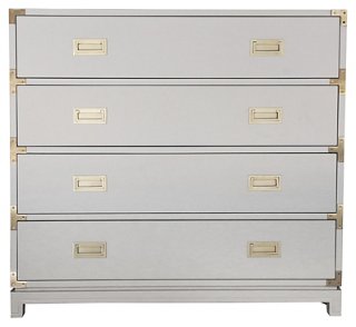 Carlyle 4 Drawer Campaign Dresser Gray New Markdowns Must See