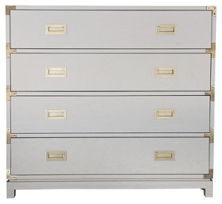 Carlyle 4 Drawer Campaign Dresser Gray New Markdowns Must See