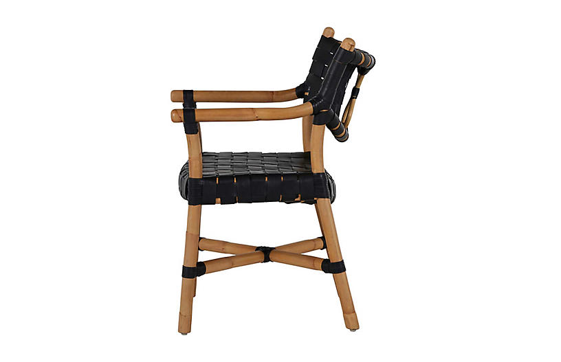 Gabby - Morrison Rattan Arm Chair, Natural/Black | One ...