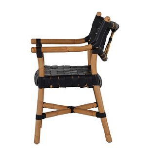 Gabby - Morrison Rattan Arm Chair, Natural/Black | One ...