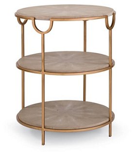 Regina Andrew Vogue Tiered Side Table Ivory Gray One Kings Lane