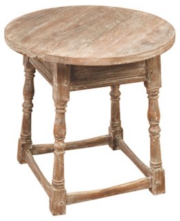 Hazel Side Table, Weathered Oak - a beautiful French country accent for home!