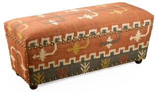 Desi Kilim Storage Bench