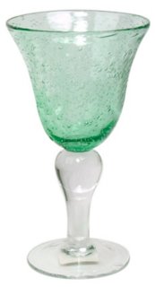 One Kings Lane Set of 6 Iris Goblets, Light Green