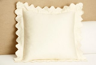 scalloped pillow sham