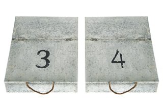 Tin File Boxes No. 3 & 4, Asst. of 2