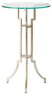 Glassgow Tripod Table, Antiqued Silver