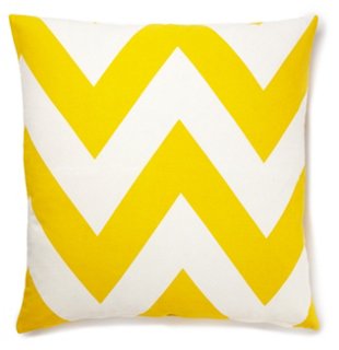 Eddy Chevron 20x20 Pillow, Yellow