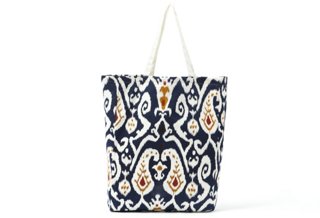 Ikat Tote, Ink Blue