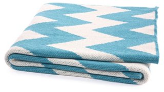 Zigzag Throw, Cerulean