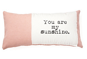 "My Sunshine" 12x24 Pillow, Pink