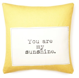 "My Sunshine" 20x20 Pillow, Yellow