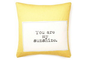 "My Sunshine" 20x20 Pillow, Yellow