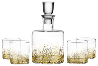 Asst. of 5 Luster Decanter Set - Gold