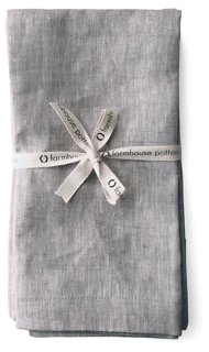 S/4 Washed Dinner Napkins, Light Gray