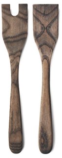 S/2 Crafted Salad Servers, Gray/Natural