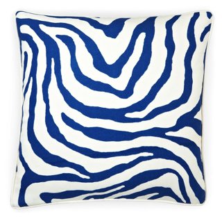 Jiti Zebra Outdoor Pillow, Blue
