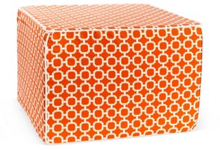 Jiti Blocks Outdoor Pouf, Orange