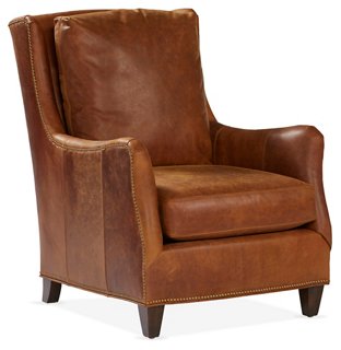 Kingston Leather Chair Bernhardt Luxe Home Philadelphia