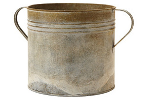 15" Rutherford Bucket with Handles, Gray