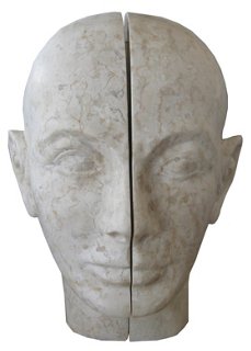 Split Stone Bookends, Gray