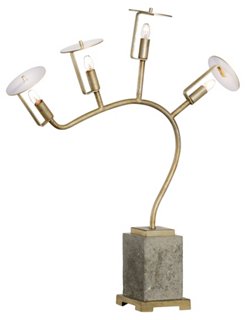 Orchid Table Lamp - Concrete - Chelsea House