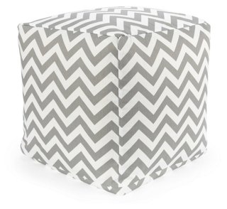 Zig-Zag Outdoor Cube, Gray
