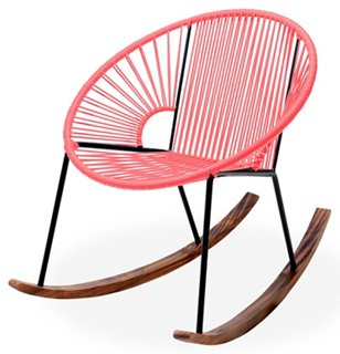 Ixtapa Rocking Chair - Coral - Mexa