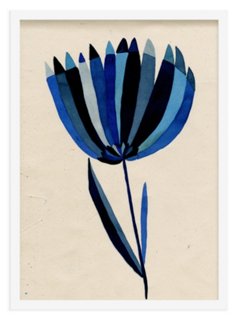 As Collective - Blue Doodle Flower 366 Art