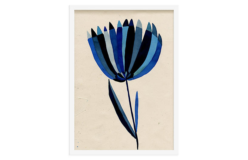 As Collective - Blue Doodle Flower 366 Art