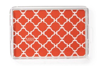 Orange Mod Lucite Tray