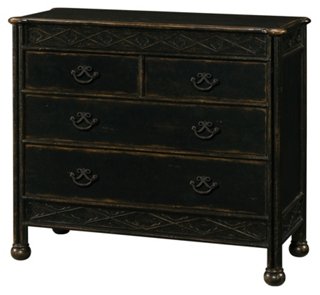 Theodore Alexander Beaune Dresser Distressed Black One Kings Lane