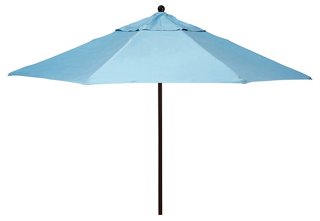 Veda Patio Umbrella Mineral Blue Sunbrella Backyard Living