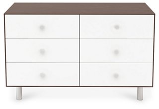 Oeuf Classic 6 Drawer Dresser White Walnut One Kings Lane