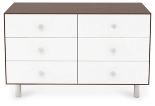 Oeuf Classic 6 Drawer Dresser White Walnut One Kings Lane