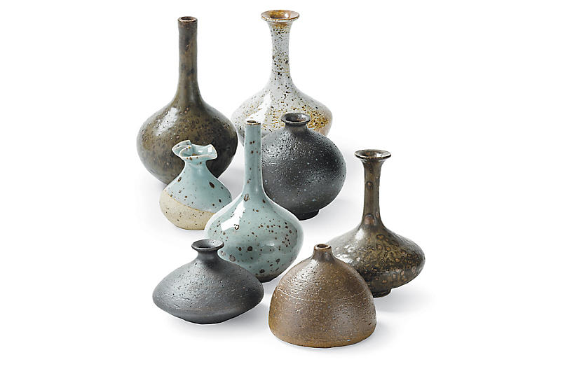 Asst. of 8 Bud Vase Collection - Blue - Regina Andrew Design
