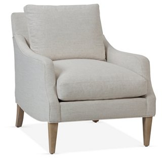 Mally Accent Chair, Ivory