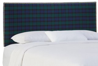 Loren Headboard - Navy Plaid