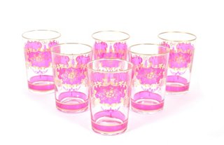 S/6 Challa Moroccan Glasses, Pink
