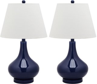 navy bedside lamp