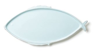 Lastra Melamine Fish Oval Platter - Aqua - VIETRI