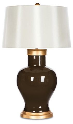 Cleo Table Lamp Chocolate Gold, Chocolate Table Lamp Shade