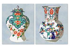 Fourmaintraux Vases Slate, Set of 2