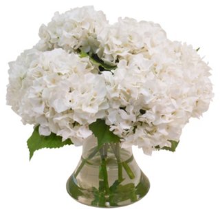 17" Hydrangea in Flared Vase, Faux